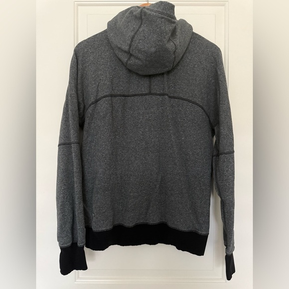 Lululemon Om & Roam Pullover Hoodie Heathered Black Side Zip Athleisure 4 - Picture 4 of 6